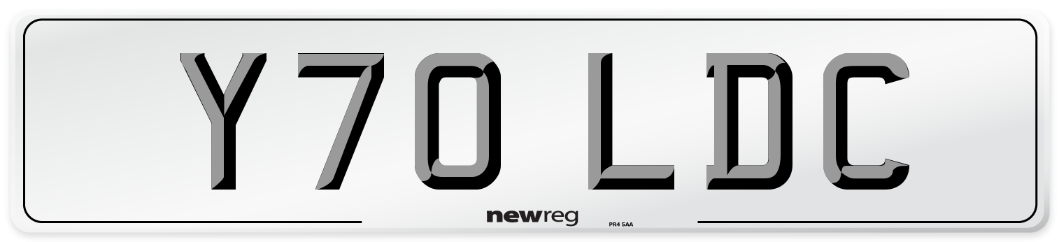 Y70 LDC Number Plate from New Reg